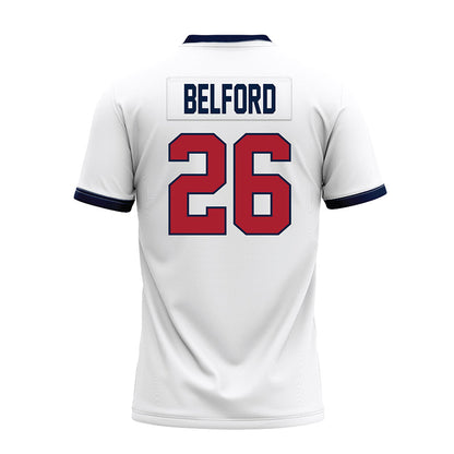 Liberty - NCAA Football : Jaylin Belford - White Premium Football Jersey-1