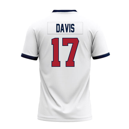 Liberty - NCAA Football : Jayden Davis - White Premium Football Jersey-1