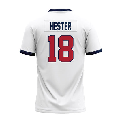 Liberty - NCAA Football : Aaron Hester - White Premium Football Jersey-1