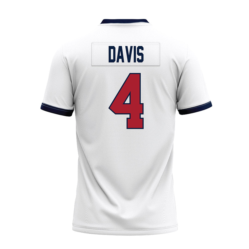 Liberty - NCAA Football : Kam Davis - White Premium Football Jersey-1