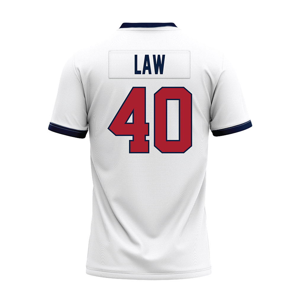 Liberty - NCAA Football : Christopher Law - White Premium Football Jersey-1