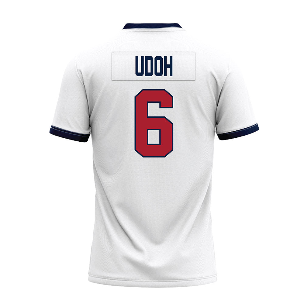 Liberty - NCAA Football : Kanye Udoh - White Premium Football Jersey-1