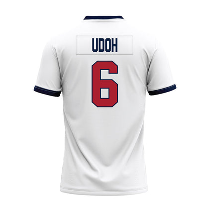 Liberty - NCAA Football : Kanye Udoh - White Premium Football Jersey-1