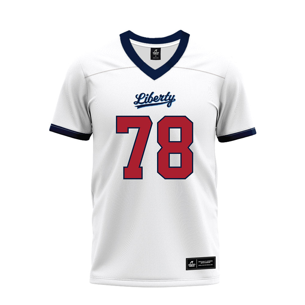 Liberty - NCAA Football : Blake Heckmann - White Premium Football Jersey-0