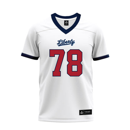 Liberty - NCAA Football : Blake Heckmann - White Premium Football Jersey-0