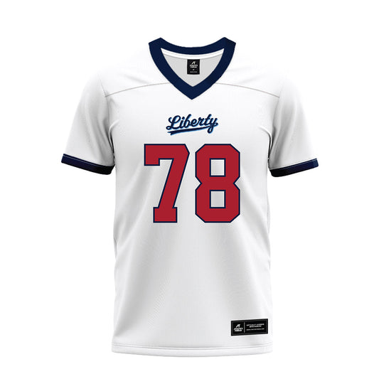Liberty - NCAA Football : Blake Heckmann - White Premium Football Jersey-0