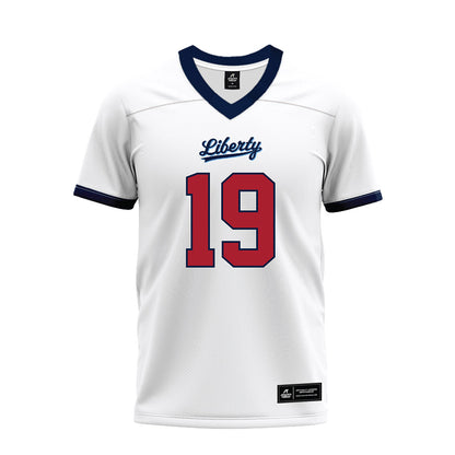 Liberty - NCAA Football : Jayden Whaley - White Premium Football Jersey-0