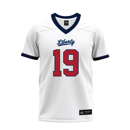 Liberty - NCAA Football : Jayden Whaley - White Premium Football Jersey-0