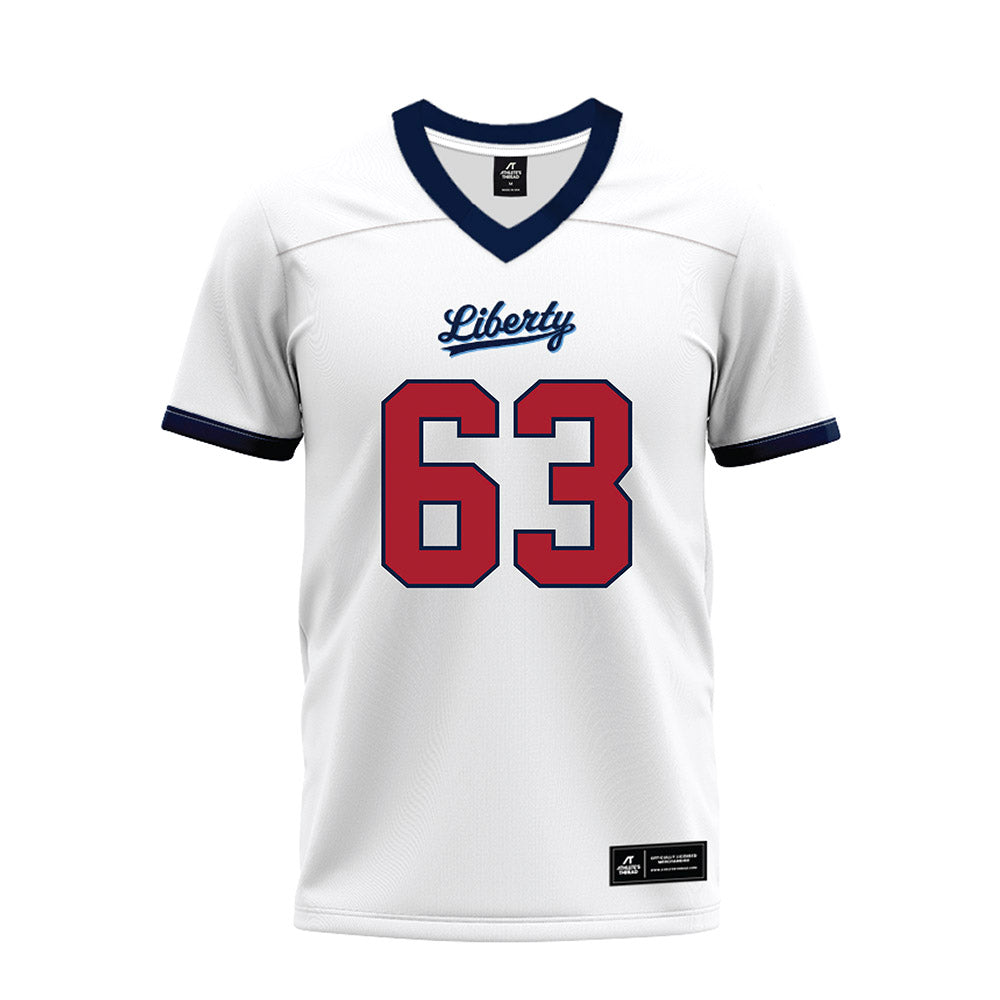 Liberty - NCAA Football : Daniel Schiffert - White Premium Football Jersey-0