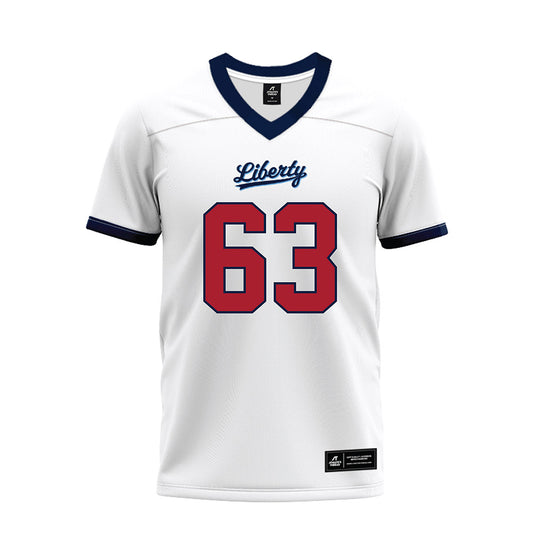 Liberty - NCAA Football : Daniel Schiffert - White Premium Football Jersey-0