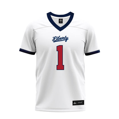Liberty - NCAA Football : Derrell Farrar - White Premium Football Jersey-0