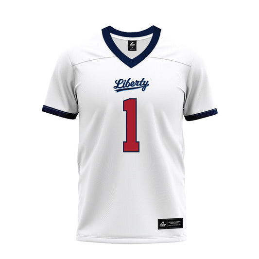 Liberty - NCAA Football : Derrell Farrar - White Premium Football Jersey-0