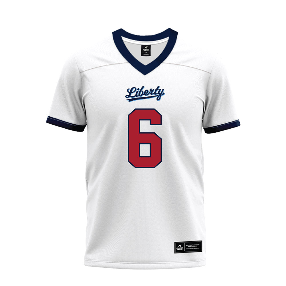 Liberty - NCAA Football : Kanye Udoh - White Premium Football Jersey-0