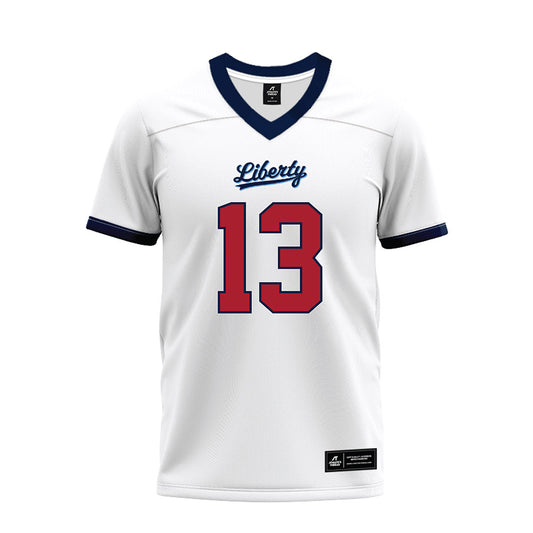 Liberty - NCAA Football : Jaylen Henderson - White Premium Football Jersey-0