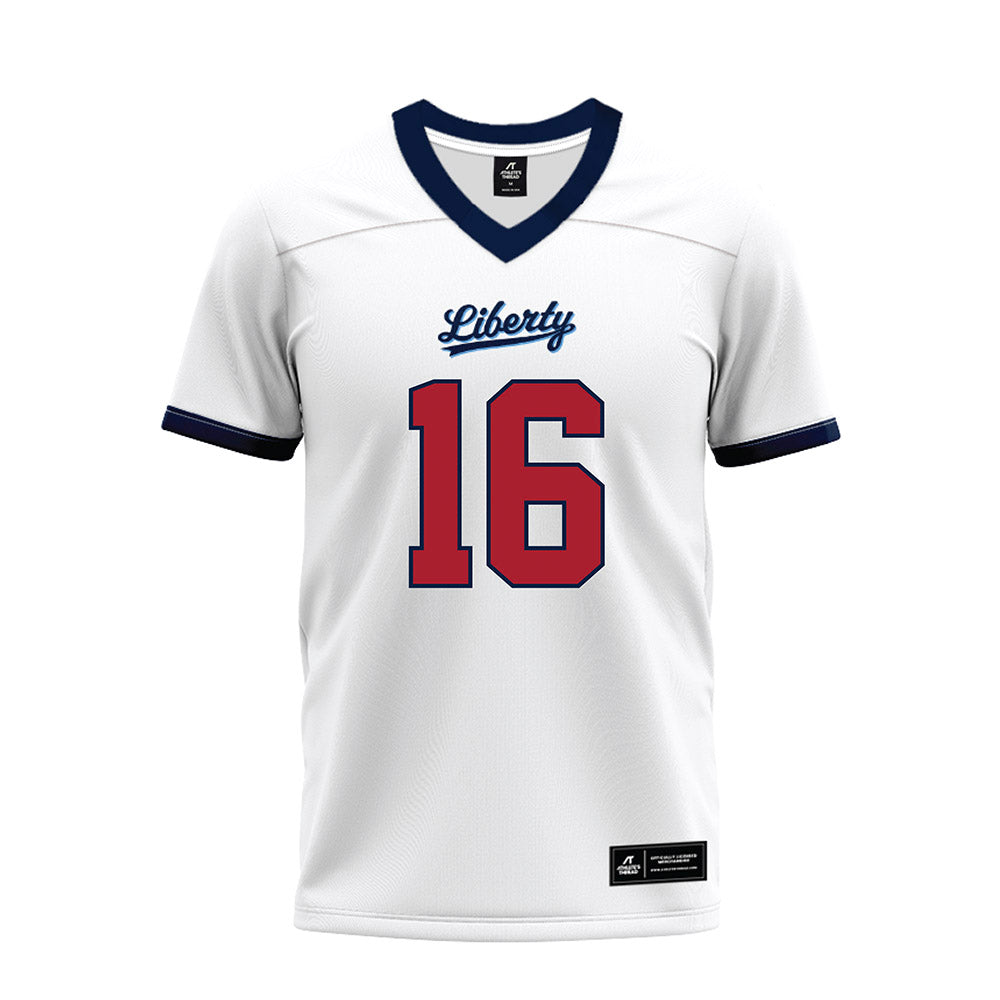Liberty - NCAA Football : Tyrell Gainey - White Premium Football Jersey-0