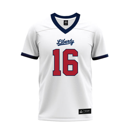Liberty - NCAA Football : Tyrell Gainey - White Premium Football Jersey-0