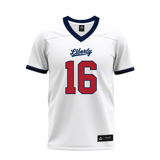 Liberty - NCAA Football : Tyrell Gainey - White Premium Football Jersey-0