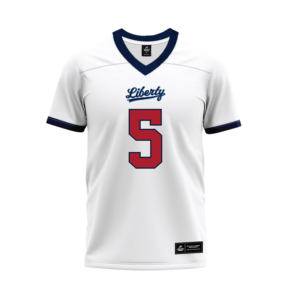 Liberty - NCAA Football : Deshawn Purdie - White Premium Football Jersey-0