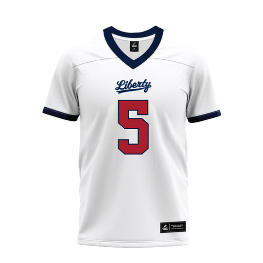 Liberty - NCAA Football : Deshawn Purdie - White Premium Football Jersey-0