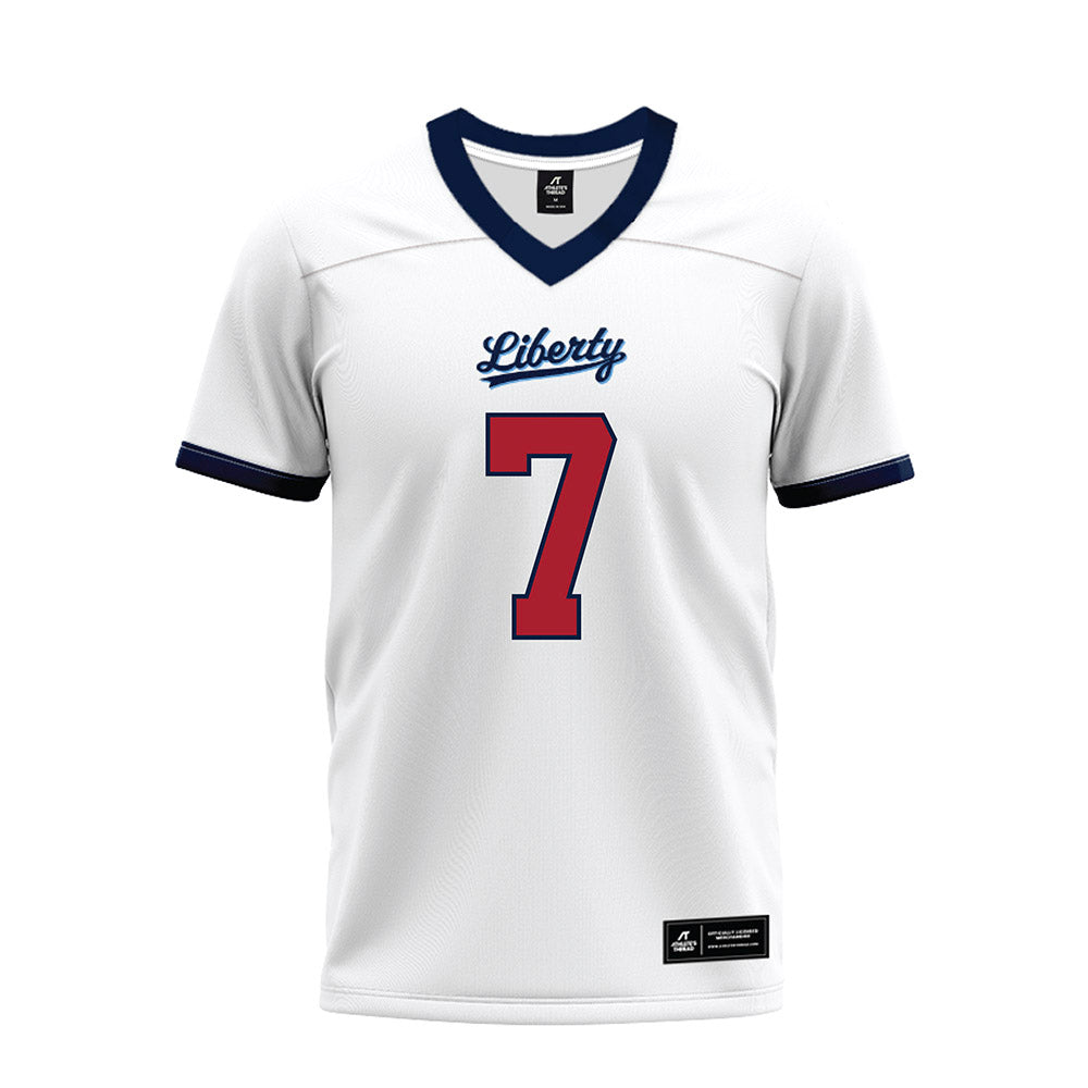 Liberty - NCAA Football : Izaiah Guy - White Premium Football Jersey-0