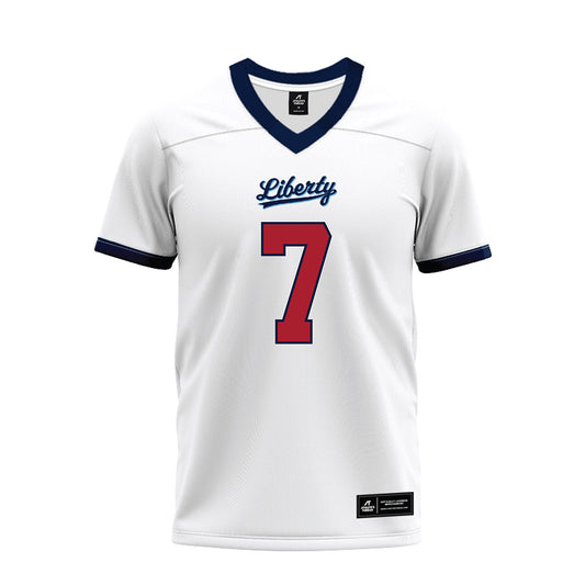 Liberty - NCAA Football : Izaiah Guy - White Premium Football Jersey-0