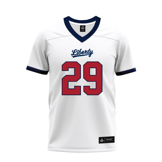 Liberty - NCAA Football : Justin Marshall - White Premium Football Jersey-0