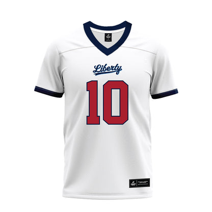 Liberty - NCAA Football : Jon Monteiro - White Premium Football Jersey-0