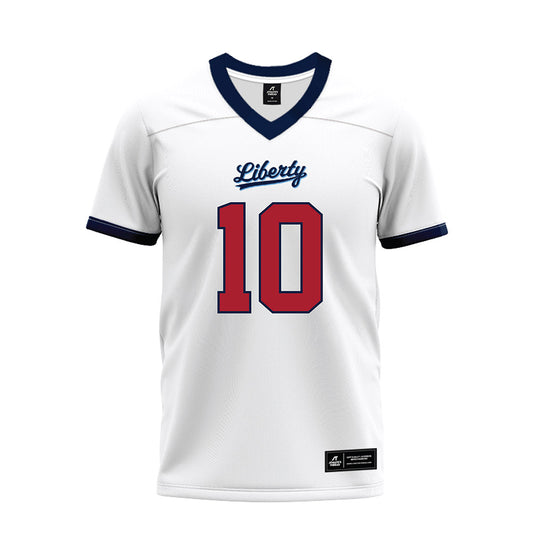 Liberty - NCAA Football : Jon Monteiro - White Premium Football Jersey-0