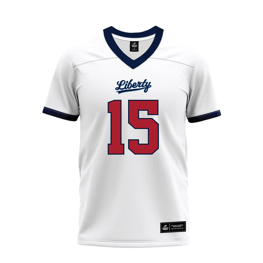Liberty - NCAA Football : Ethan Vasko - White Premium Football Jersey-0