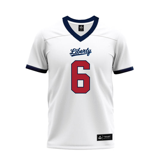 Liberty - NCAA Football : Micah Pollard - White Premium Football Jersey-0