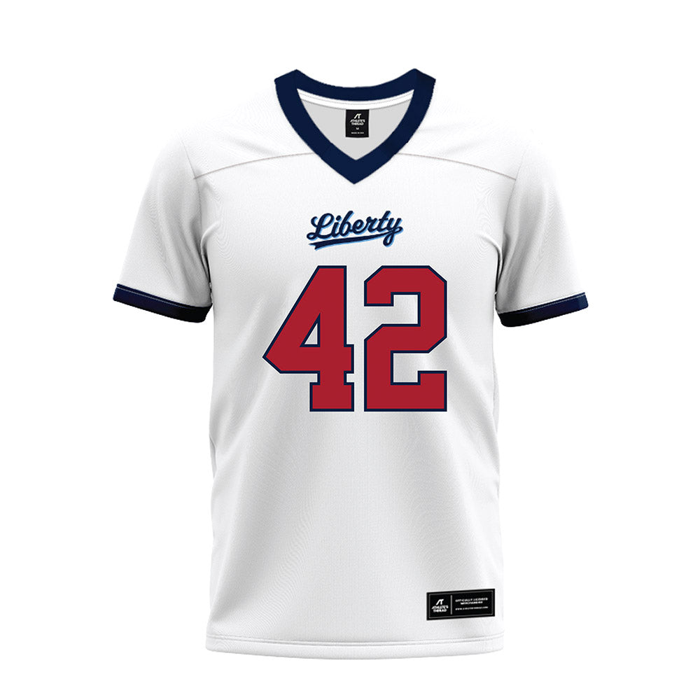 Liberty - NCAA Football : Chase Reeves - White Premium Football Jersey-0