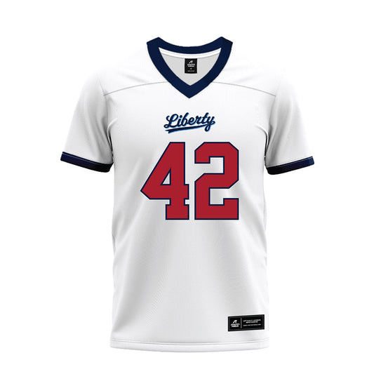 Liberty - NCAA Football : Chase Reeves - White Premium Football Jersey-0
