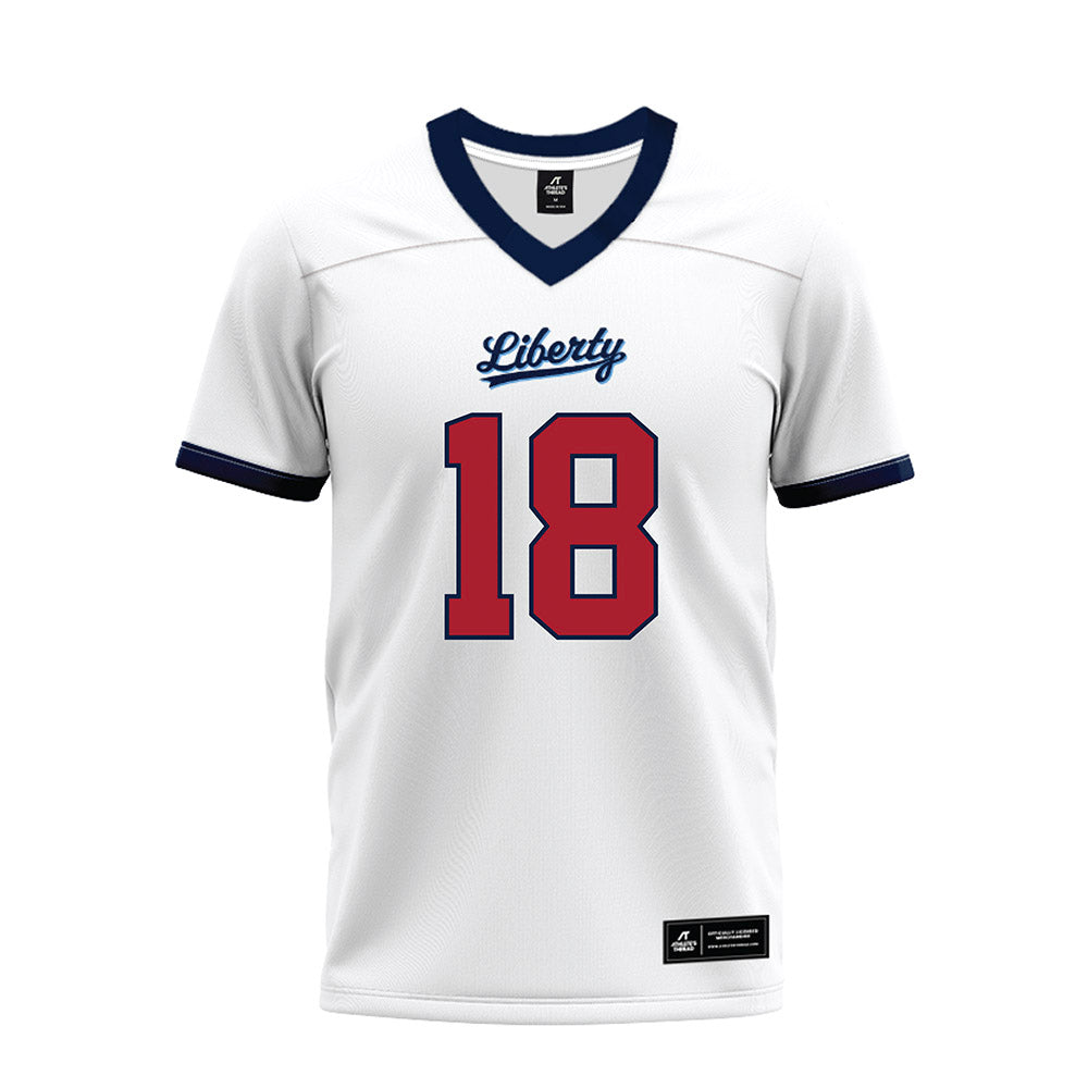 Liberty - NCAA Football : Jachin Davis - White Premium Football Jersey-0