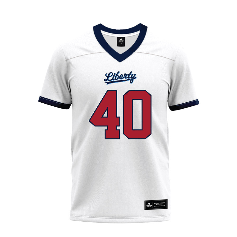 Liberty - NCAA Football : Christopher Law - White Premium Football Jersey-0