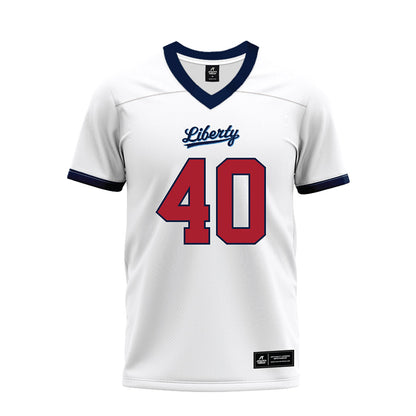 Liberty - NCAA Football : Christopher Law - White Premium Football Jersey-0