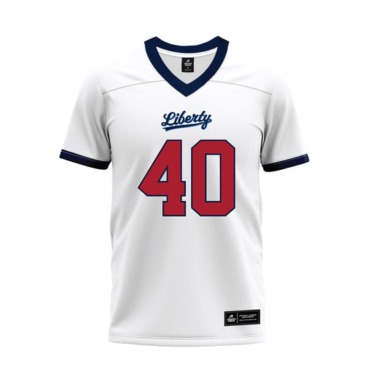 Liberty - NCAA Football : Christopher Law - White Premium Football Jersey-0