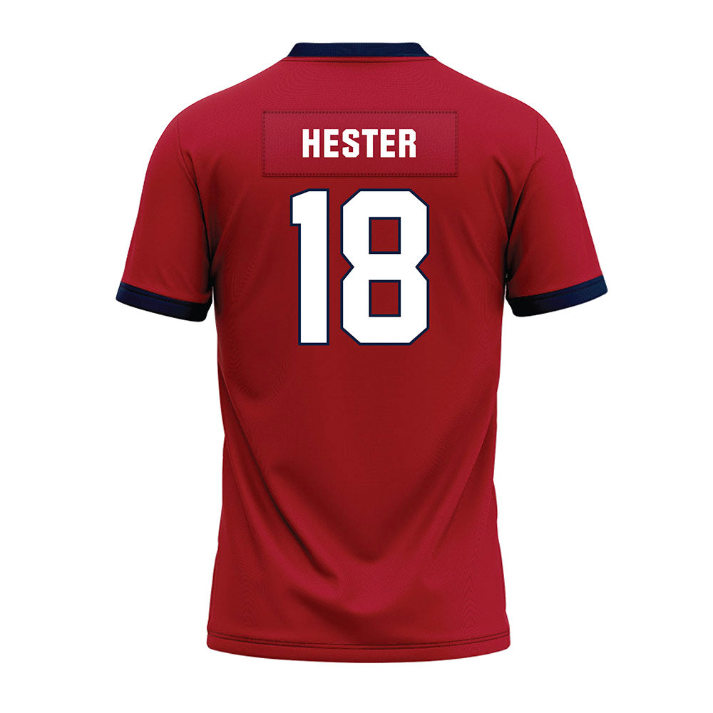 Liberty - NCAA Football : Aaron Hester - Red Premium Football Jersey-1