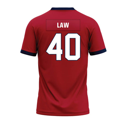 Liberty - NCAA Football : Christopher Law - Red Premium Football Jersey-1