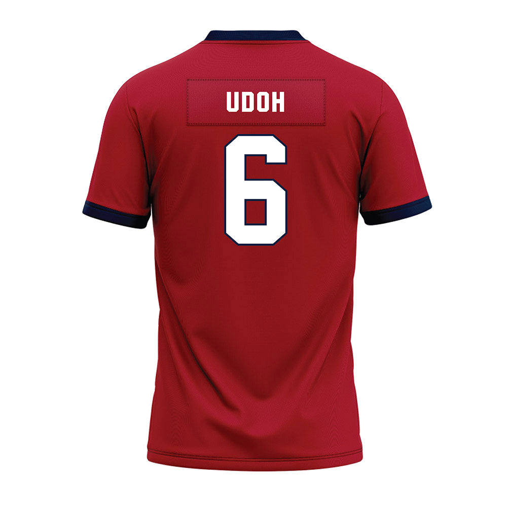 Liberty - NCAA Football : Kanye Udoh - Red Premium Football Jersey-1
