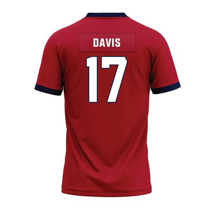 Liberty - NCAA Football : Jayden Davis - Red Premium Football Jersey-1