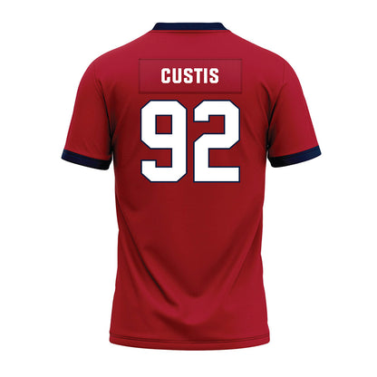 Liberty - NCAA Football : John Custis - Red Premium Football Jersey-1