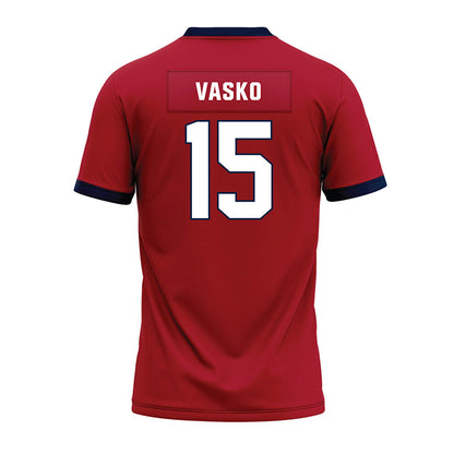 Liberty - NCAA Football : Ethan Vasko - Red Premium Football Jersey-1