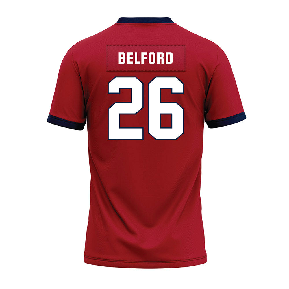 Liberty - NCAA Football : Jaylin Belford - Red Premium Football Jersey-1