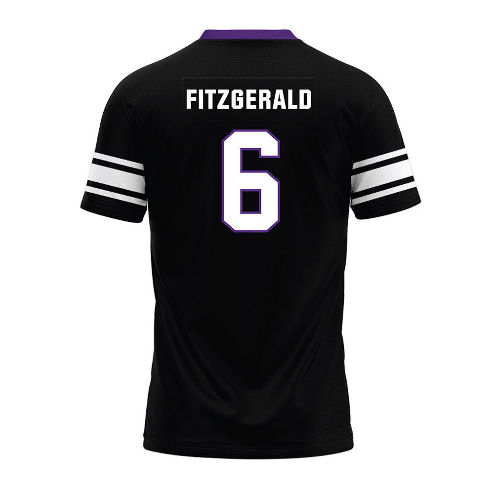 Northwestern - NCAA Football : Robert Fitzgerald - Black Premium Football Jersey-1
