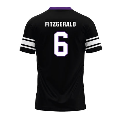 Northwestern - NCAA Football : Robert Fitzgerald - Black Premium Football Jersey-1