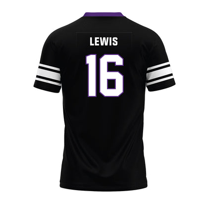 Northwestern - NCAA Football : J.J. Lewis - Black Premium Football Jersey-1