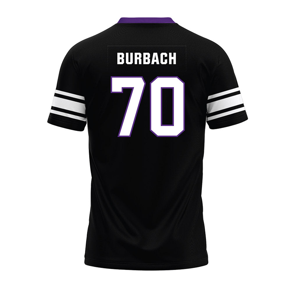 Northwestern - NCAA Football : Leighton Burbach - Black Premium Football Jersey-1