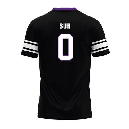 Northwestern - NCAA Football : Noah Sur - Black Premium Football Jersey-1