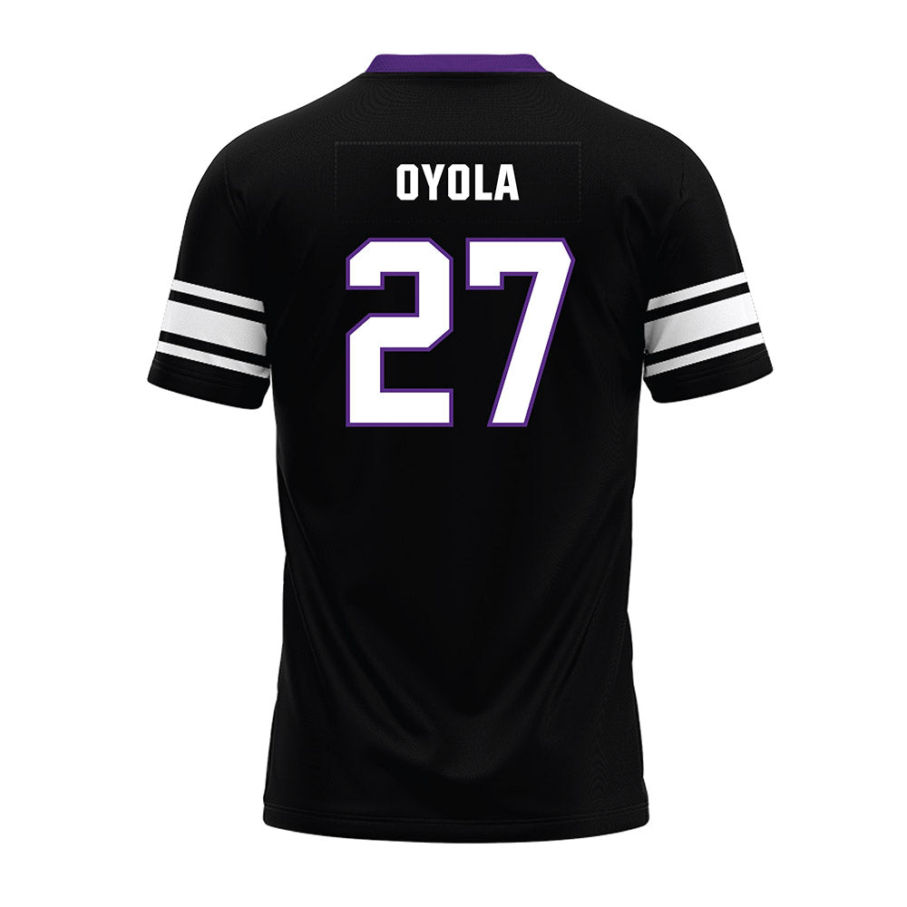 Northwestern - NCAA Football : Jack Oyola - Black Premium Football Jersey-1