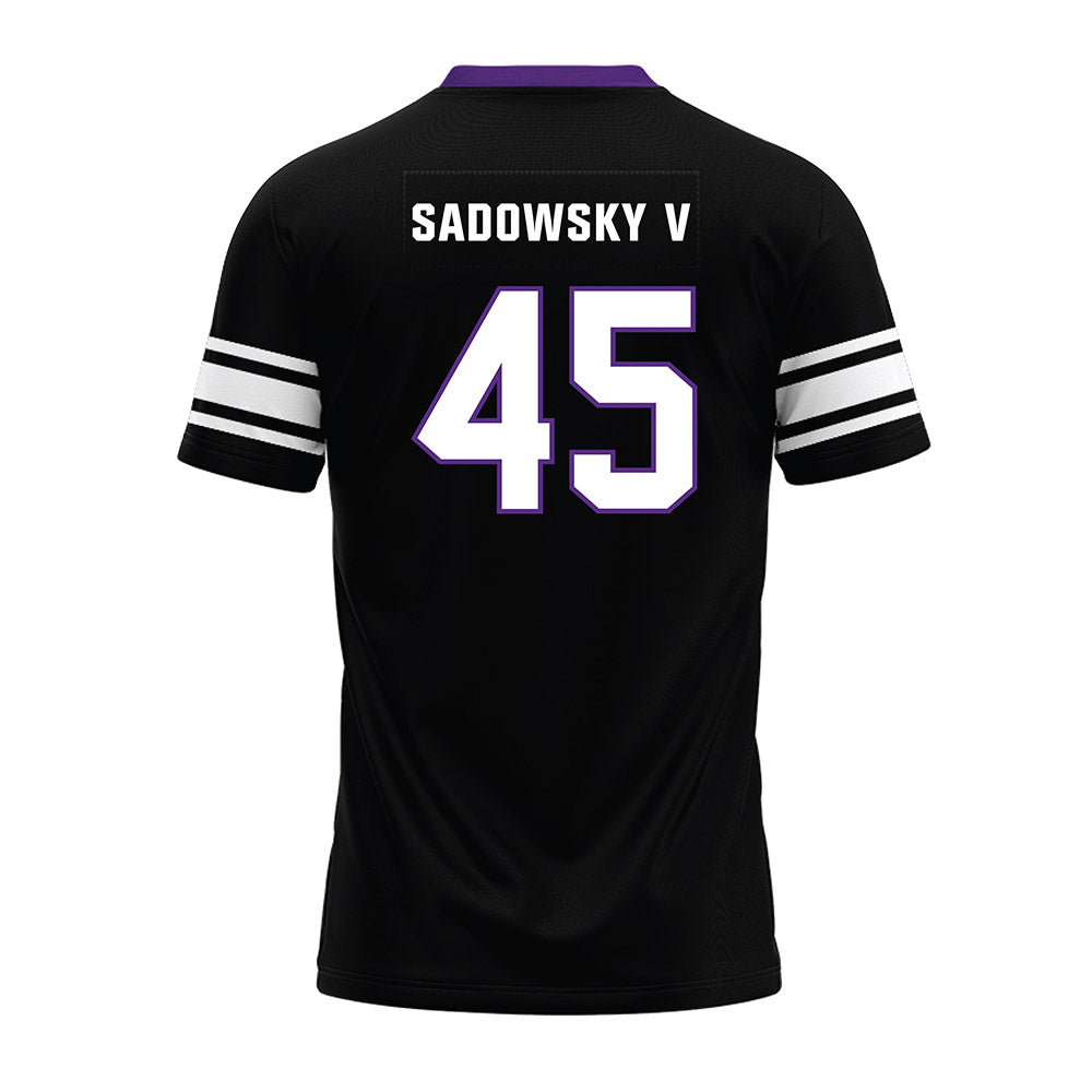 Northwestern - NCAA Football : Jack Sadowsky V - Black Premium Football Jersey-1